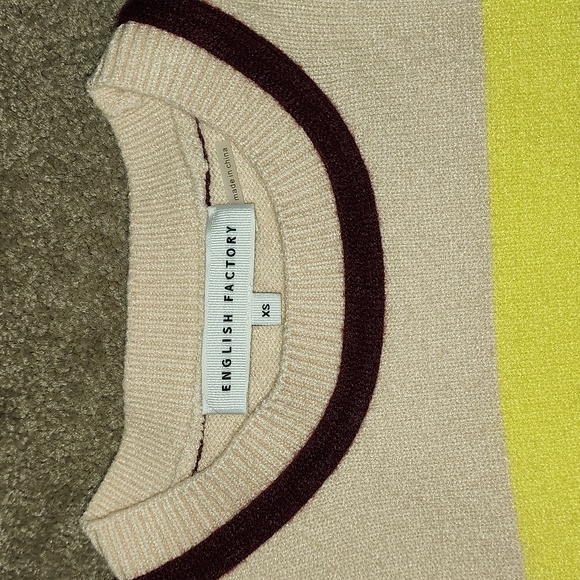English Factory Puff Sleeve Striped Sweater - Picture 6 of 6